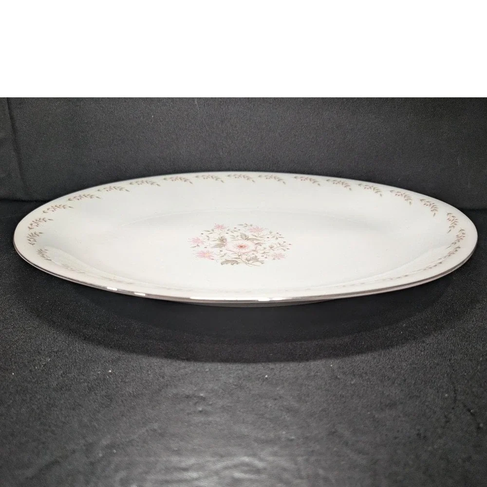 Mikasa‎ Edna Oval Serving Platter, Vintage Fine China, Replacement Dinnerware